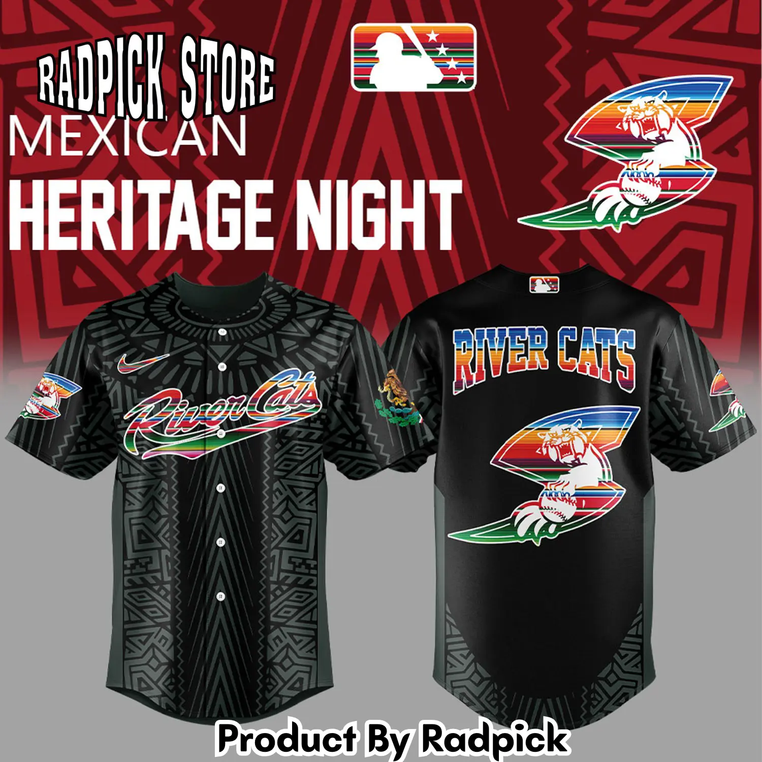 Radpick sacramento river cats mexican heritage night combo baseball jersey rp127191